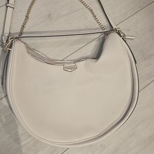 Aldo Cream Shoulder Bag with Gold Chain